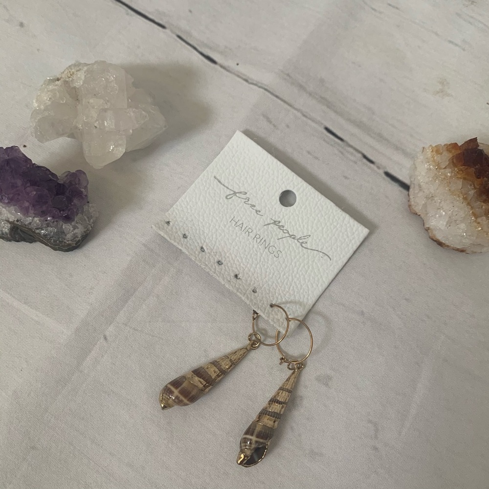 FREE PEOPLE | Shell Hair Rings - 1 pair - Picture 4 of 5